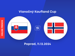 Slovensko vs. Nórsko: ONLINE prenos zo zápasu na turnaji Vianočný Kaufland Cup 2024.