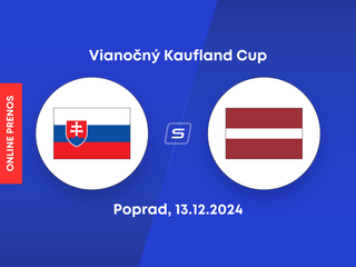 Slovensko vs. Lotyšsko: ONLINE prenos zo zápasu na turnaji Vianočný Kaufland Cup 2024.