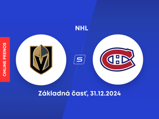 Vegas Golden Knights - Montreal Canadiens: ONLINE prenos zo zápasu NHL.