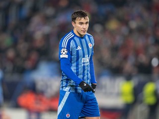 David Strelec v drese ŠK Slovan Bratislava.