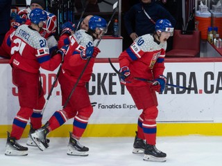 JB 26 Ottawa - Český hráč Adam Jecho (vpravo) oslavuje víťazný gól proti Kanade vo štvrťfinále zápasu na MS hráčov do 20 rokov Česko - Kanada v Ottawe 2. januára 2025. FOTO TASR/AP 

Czech Republic forward Adam Jecho (10) celebrates his game winning goal during the third period of a quarterfinal match at the world junior hockey championship against Canada in Ottawa, Ontario, Thursday, Jan. 2, 2025. (Adrian Wyld/The Canadian Press via AP)

- šport
- hokej
- Kanada
- MS20 
- štvrťfinále
- Ottawa