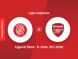 Girona FC - Arsenal FC: ONLINE prenos zo zápasu 8. kola Ligy majstrov. 