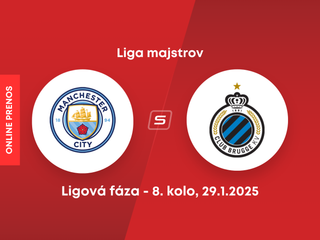 Manchester City - FC Bruggy: ONLINE prenos zo zápasu 8. kola ligovej fázy Ligy majstrov. 