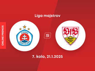 Slovan Bratislava - Stuttgart: ONLINE prenos zo zápasu 7. kola Ligy majstrov. 