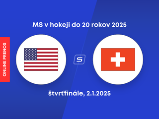 USA - Švajčiarsko: ONLINE prenos zo zápasu štvrťfinále na MS v hokeji do 20 rokov 2025.