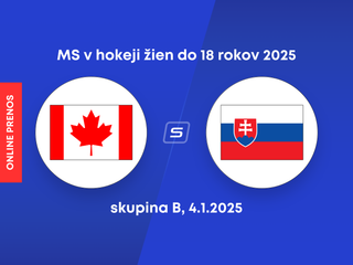 Slovensko - Kanada: ONLINE prenos  zo zápasu skupiny B na MS v hokeji žien do 18 rokov 2025. 