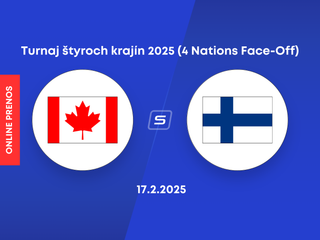 Kanada - Fínsko: ONLINE prenos zo zápasu Turnaja štyroch krajín 2025 (4 Nations Face-Off)