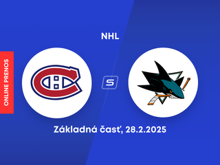 Montreal Canadiens - San Jose Sharks: ONLINE prenos zo zápasu NHL.