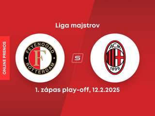 Feyenoord Rotterdam - AC Miláno: ONLINE prenos zo zápasu play-off Ligy majstrov. 