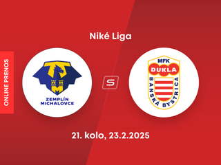 MFK Zemplín Michalovce - MFK Dukla Banská Bystrica: ONLINE prenos zo zápasu 21. kola Niké ligy.