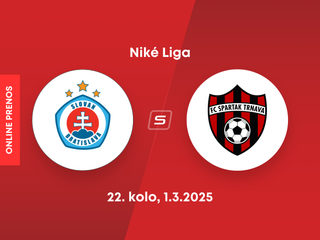 ŠK Slovan Bratislava - FC Spartak Trnava: ONLINE prenos zo zápasu 22. kola Niké ligy.