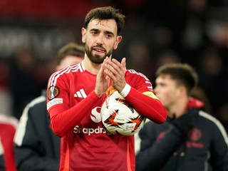 Bruno Fernandes dal hetrik v odvete osemfinále Európskej ligy Manchester United - Real Sociedad.