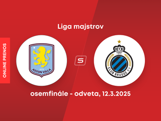 Aston Villa FC - Club Bruggy: ONLINE prenos zo zápasu osemfinále Ligy majstrov.