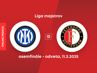 Inter Miláno - Feyenoord Rotterdam: ONLINE prenos zo zápasu osemfinále Ligy majstrov. 