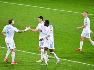 Futbalisti ŠK Slovan Bratislava.