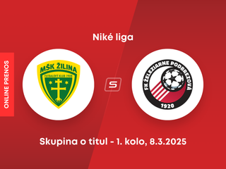 MŠK Žilina - FK Železiarne Podbrezová: ONLINE prenos zo zápasu 1. kola skupiny o titul Niké ligy.