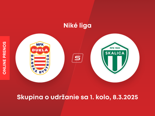 MFK Dukla Banská Bystrica - MFK Skalica: ONLINE prenos zo zápasu 1. kola skupiny o udržanie sa v Niké lige.