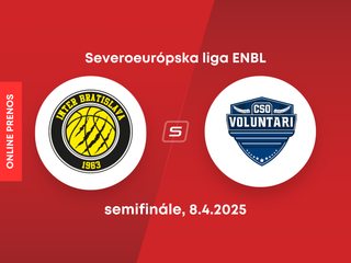 Inter Bratislava - CSO Voluntari: LIVE STREAM zo zápasu Severoeurópskej ligy ENBL