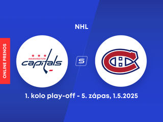 Washington Capitals - Montreal Canadiens: ONLINE prenos z 5. zápasu 1. kola play-off NHL. 