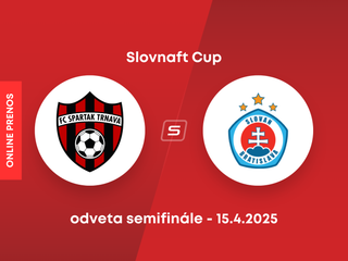 FC Spartak Trnava - ŠK Slovan Bratislava: ONLINE prenos z odvety semifinále Slovnaft Cupu.