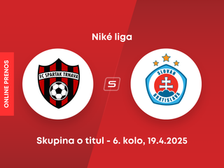 FC Spartak Trnava - ŠK Slovan Bratislava: ONLINE prenos zo zápasu 6. kola skupiny o titul Niké ligy.