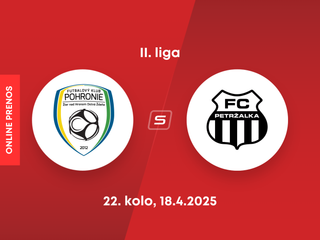 FK Pohronie - FC Petržalka: ONLINE prenos zo zápasu 22. kola II. ligy.