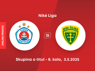 ŠK Slovan Bratislava - MŠK Žilina: ONLINE prenos zo zápasu 8. kola skupiny o titul v Niké lige.