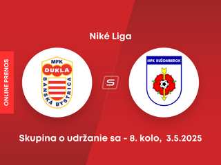 MFK Dukla Banská Bystrica - MFK Ružomberok: ONLINE prenos zo zápasu 8. kola skupiny o udržanie sa v Niké lige.