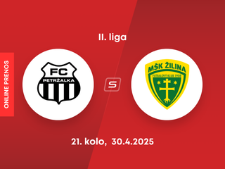 FC Petržalka - MŠK Žilina B: ONLINE prenos z dohrávky zápasu 21. kola II. ligy.