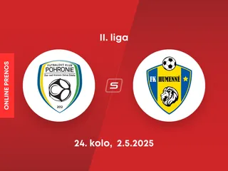 FK Pohronie - FK Humenné: ONLINE prenos zo zápasu 24. kola II. ligy.