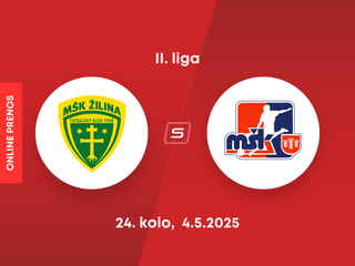 MŠK Žilina B - MŠK Považská Bystrica: ONLINE prenos zo zápasu 24. kola II. ligy.