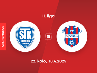 FC ŠTK 1914 Šamorín - FC ViOn Zlaté Moravce: ONLINE prenos zo zápasu 22. kola II. ligy.