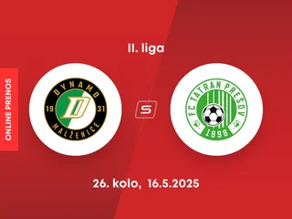 OFK Malženice - FC Tatran Prešov: ONLINE prenos zo zápasu 26. kola II. ligy.