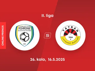 FK Pohronie - MFK Tatran Liptovský Mikuláš: ONLINE prenos zo zápasu 26. kola II. ligy.