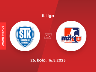 FC ŠTK 1914 Šamorín - MŠK Považská Bystrica: ONLINE prenos zo zápasu 26. kola II. ligy.