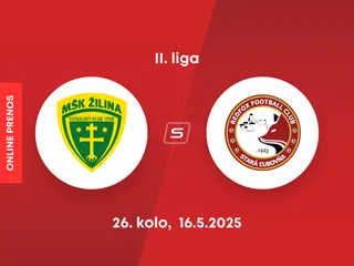 MŠK Žilina B - Stará Ľubovňa Redfox Football Club: ONLINE prenos zo zápasu 26. kola II. ligy.