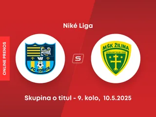 FC Košice - MŠK Žilina: ONLINE prenos zo zápasu 9. kola skupiny o titul Niké ligy.