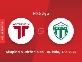 AS Trenčín - MFK Skalica: ONLINE prenos zo zápasu 10. kola skupiny o udržanie sa v Niké lige.