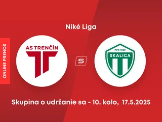 AS Trenčín - MFK Skalica: ONLINE prenos zo zápasu 10. kola skupiny o udržanie sa v Niké lige.