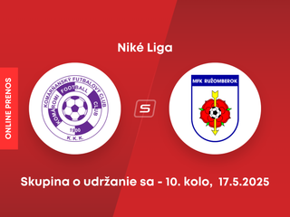 KFC Komárno - MFK Ružomberok: ONLINE prenos zo zápasu 10. kola skupiny o udržanie sa v Niké lige.