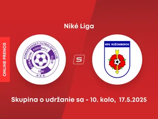 KFC Komárno - MFK Ružomberok: ONLINE prenos zo zápasu 10. kola skupiny o udržanie sa v Niké lige.