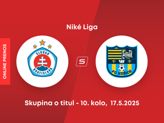 ŠK Slovan Bratislava - FC Košice: ONLINE prenos zo zápasu 10. kola skupiny o titul v Niké lige.