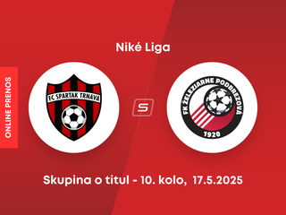 FC Spartak Trnava - FK Železiarne Podbrezová: ONLINE prenos zo zápasu 10. kola skupiny o titul Niké ligy.