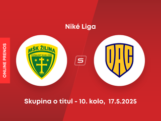 MŠK Žilina - FC DAC Dunajská Streda: ONLINE prenos zo zápasu 10. kola skupiny o titul Niké ligy.