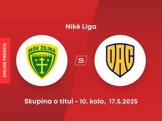 MŠK Žilina - FC DAC Dunajská Streda: ONLINE prenos zo zápasu 10. kola skupiny o titul Niké ligy.