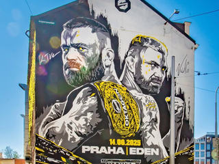 Nástenná maľba v Prahe.