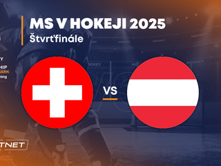 Švajčiarsko - Rakúsko: ONLINE prenos zo zápasu na MS v hokeji 2025 vo Švédsku a Dánsku.