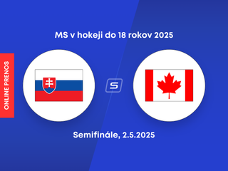 Slovensko - Kanada: ONLINE prenos zo semifinále MS v hokeji do 18 rokov 2025. 