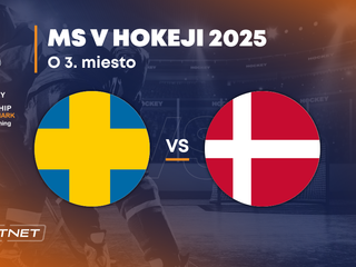 Švédsko - Dánsko: ONLINE prenos zo zápasu na MS v hokeji 2025 vo Švédsku a Dánsku.
