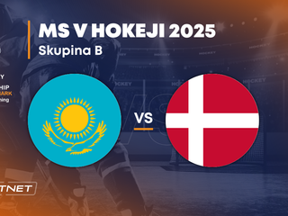 Kazachstan - Dánsko: ONLINE prenos zo zápasu na MS v hokeji 2025 vo Švédsku a Dánsku.